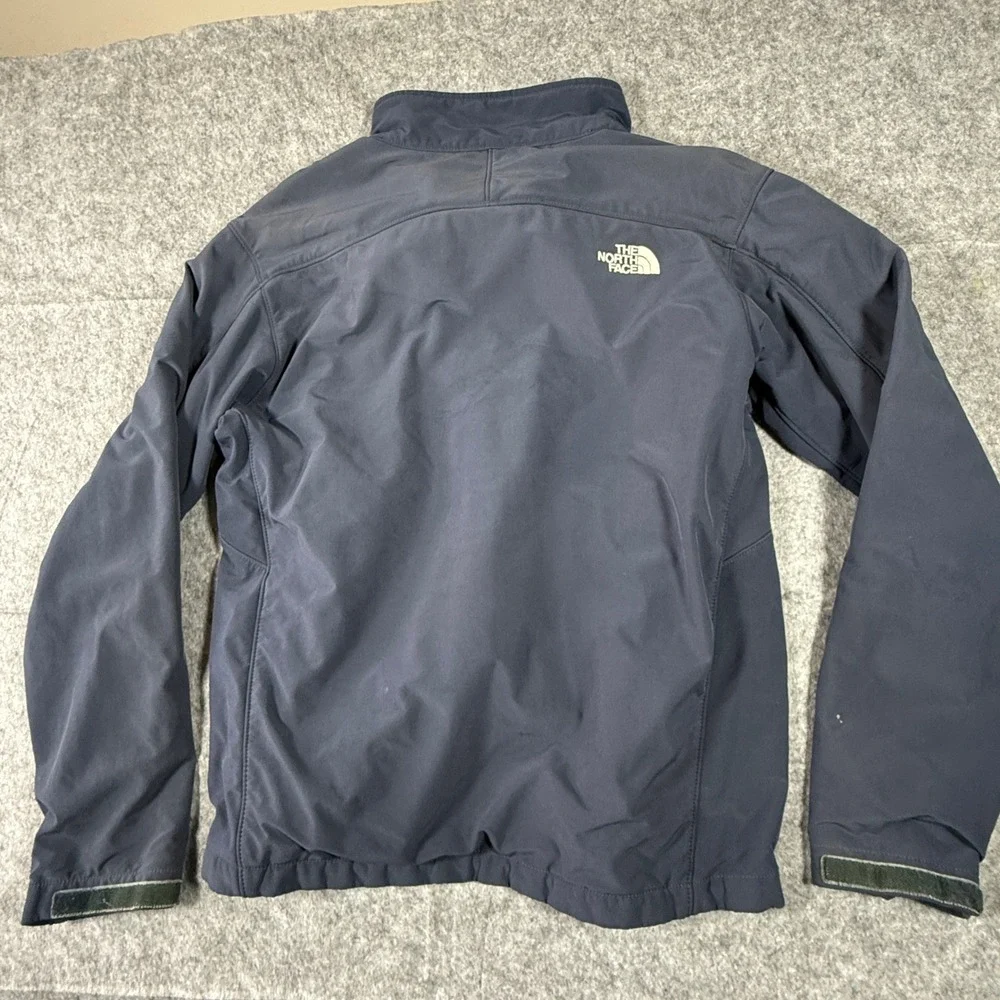 The North Face Softshell Jacket Men Large Navy Blue Fleece Lined Full Zip